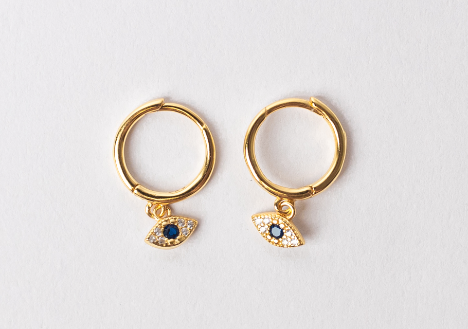 Evil Eye Hoops