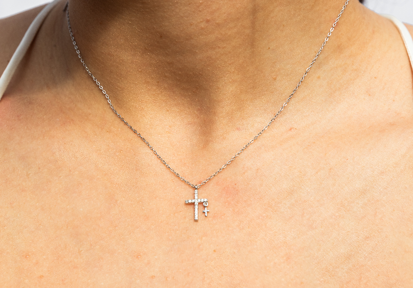 Double Cross Necklace